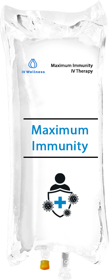 Maximum Immunity IV therapy bag designed to support immune health and recovery.
